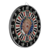 Portrait des politischen Dartbretts von Donald Tru Dartscheibe (Vorderseite Links)