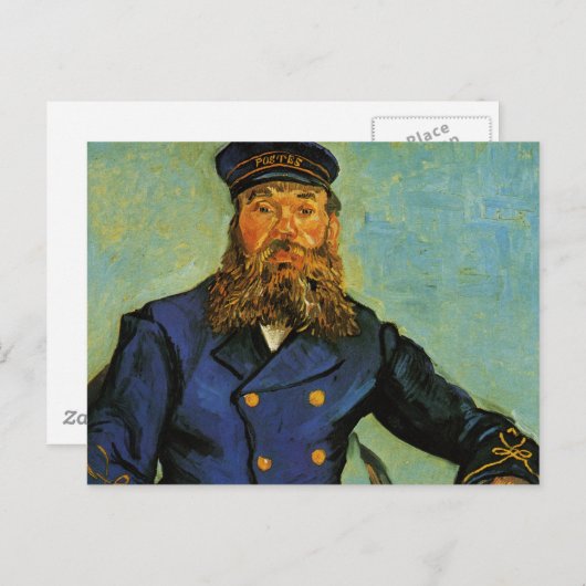 Portrait des Postmanns Joseph Roulin - Van Gogh Postkarte (Vorne/Hinten)