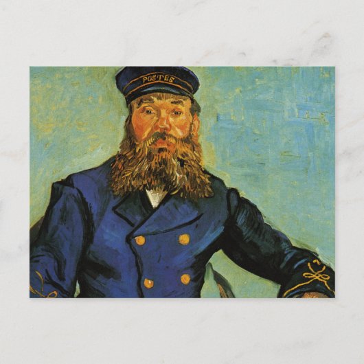Portrait des Postmanns Joseph Roulin - Van Gogh Postkarte (Vorderseite)