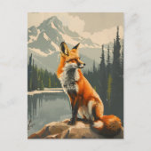Portrait des Roten Fox Postkarte (Vorderseite)