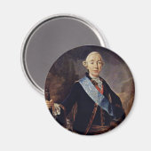 Portrait des russischen Kaisers Peter III. Von Pfa Magnet (Vorderseite/Rückseite)