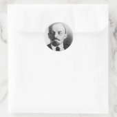 Portrait des russischen Wladimir Ilyich Lenin Runder Aufkleber (Tasche)