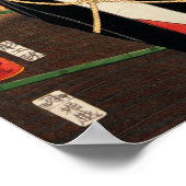 Portrait des Schauspielers mit Katana von Toyohara Poster (Ecke)