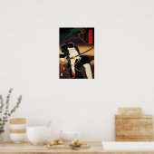 Portrait des Schauspielers mit Katana von Toyohara Poster (Küche)