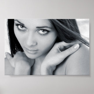 Portrait des schönen Mädchens Poster