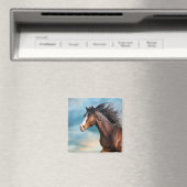 Portrait des schönen Pferdes mit Long Mane Magnet (In Situ (Geschirrspüler))