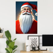 Portrait des Weihnachtsmannes | Art der AI Poster (Heimbüro)