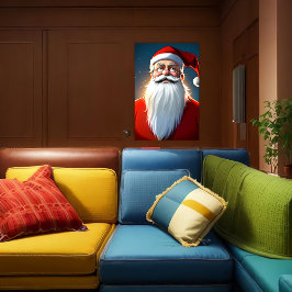Portrait des Weihnachtsmannes | Art der AI Poster