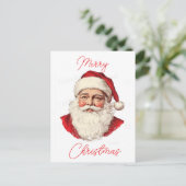 Portrait des Weihnachtsmannes Feiertagspostkarte (Stehend Vorderseite)