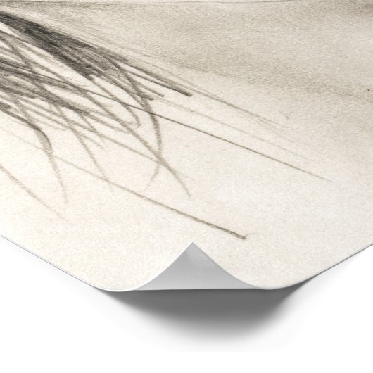 Portrait des weinenden Mädchens - Zeichnend in Ble Poster (Ecke)