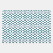 Portrait Design Aquamarin Geschenkpapier Set (Vorderseite 2)