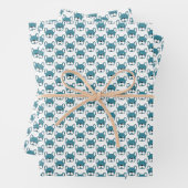 Portrait Design Aquamarin Geschenkpapier Set (Beispiel)