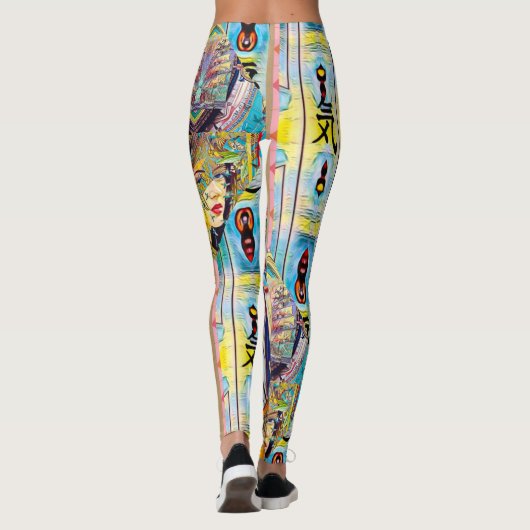 PORTRAIT DESIGNER COLLAGE LEGGINGS (Rückseite)