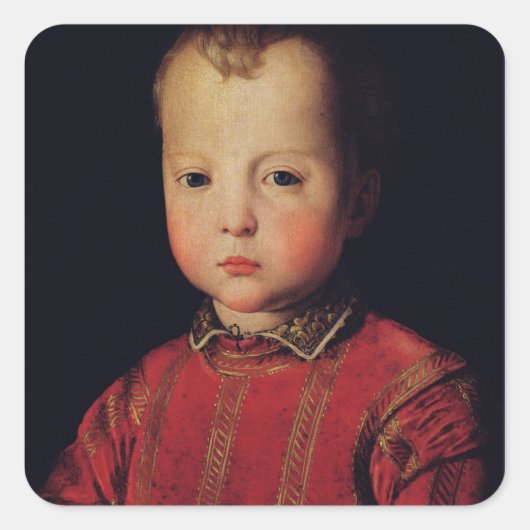 Portrait Don Garcia Quadratischer Aufkleber (Vorderseite)