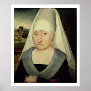 Portrait einer alten Frau (Öl auf Tafel) Poster
