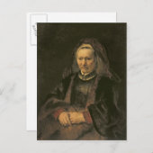 Portrait einer älteren Frau, c. 1650 Postkarte (Vorne/Hinten)