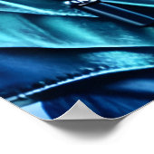 Portrait einer blauen Alien mit gelben Augen | Art Poster (Ecke)