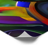 Portrait einer bunten Roboter-Alien | Art der AI Poster (Ecke)