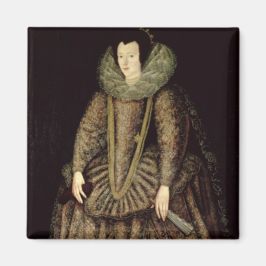 Portrait einer Dame in elisabethanischem Kleid Magnet (Vorne)