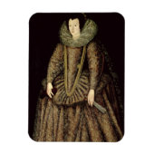 Portrait einer Dame in elisabethanischem Kleid Magnet (Vertikal)