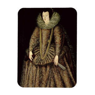 Portrait einer Dame in elisabethanischem Kleid Magnet