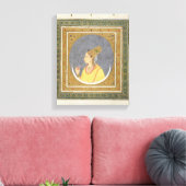 Portrait einer Dame mit einem Lotus-Blatt, aus dem Leinwanddruck (Insitu (Wohnzimmer))