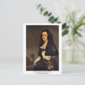 Portrait einer Dame mit einem Ventilator von Diego Postkarte (Stehend Vorderseite)