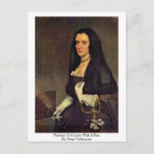 Portrait einer Dame mit einem Ventilator von Diego Postkarte (Vorderseite)