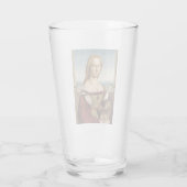 Portrait einer Dame mit Einhorn (von Raphael) Glas (Rückseite)