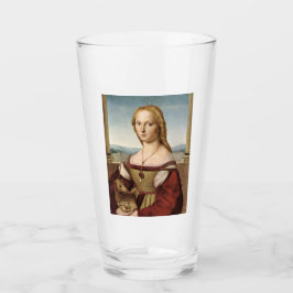 Portrait einer Dame mit Einhorn (von Raphael) Glas