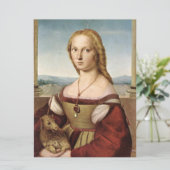 Portrait einer Dame mit Einhorn (von Raphael) Karte (Stehend Vorderseite)