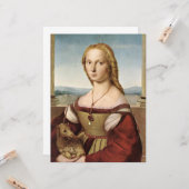 Portrait einer Dame mit Einhorn (von Raphael) Karte (Vorderseite/Rückseite Beispiel)