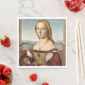 Portrait einer Dame mit Einhorn (von Raphael) Serviette (Beispiel)