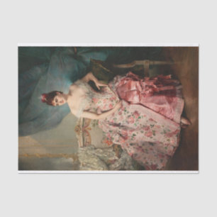 Portrait einer Dame von Raimundo de Madrazo Seidenpapier