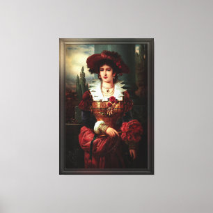 Portrait einer Edelfrau von Franz Seraph Russ Leinwanddruck