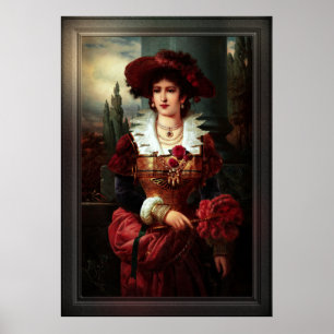 Portrait einer Edelfrau von Franz Seraph Russ Poster