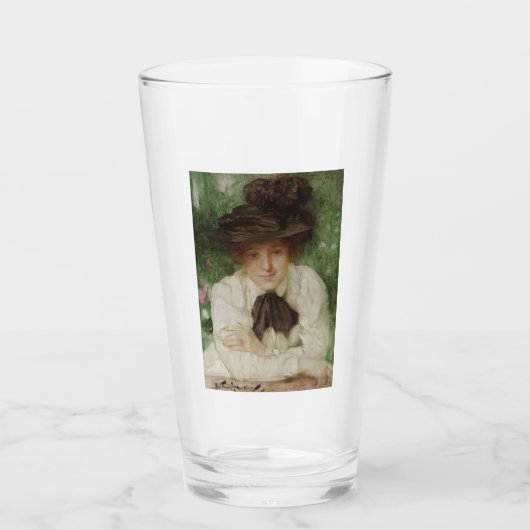 Portrait einer Edwardian Lady (Vintage Kunst) Glas (Vorderseite)