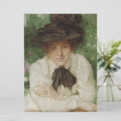 Portrait einer Edwardian Lady (Vintage Kunst) Karte (Stehend Vorderseite)