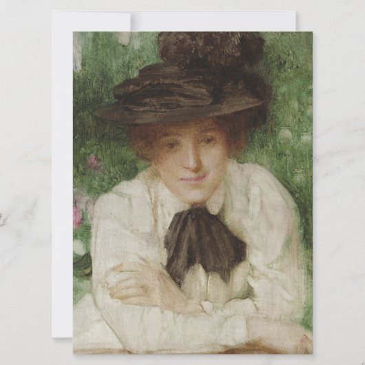 Portrait einer Edwardian Lady (Vintage Kunst) Karte (Vorderseite)