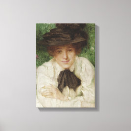 Portrait einer Edwardian Lady (Vintage Kunst) Leinwanddruck