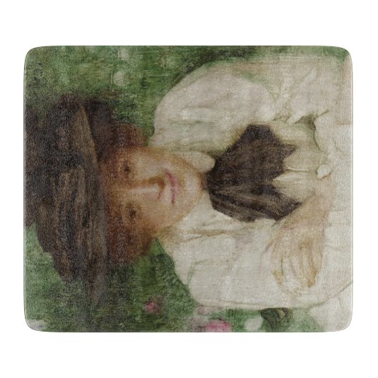 Portrait einer Edwardian Lady (Vintage Kunst) Schneidebrett (Vorderseite)