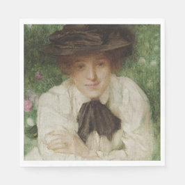 Portrait einer Edwardian Lady (Vintage Kunst) Serviette