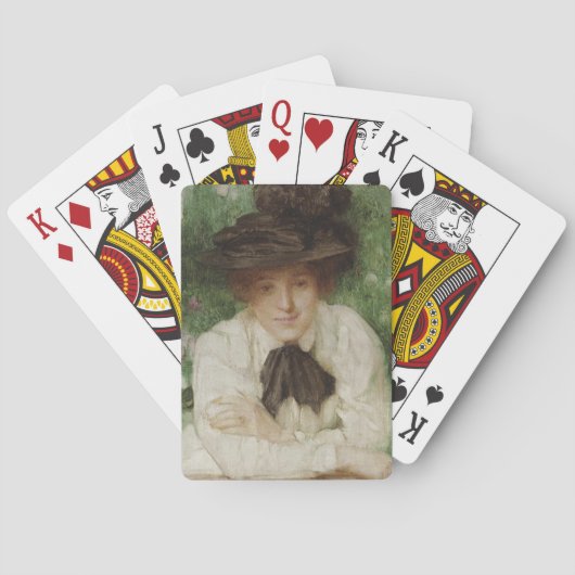 Portrait einer Edwardian Lady (Vintage Kunst) Spielkarten (Rückseite)