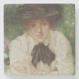 Portrait einer Edwardian Lady (Vintage Kunst) Steinuntersetzer