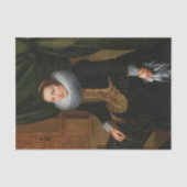 Portrait einer eleganten Dame, Stehend von einem S Seidenpapier (Vorderseite)