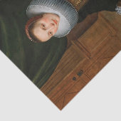 Portrait einer eleganten Dame, Stehend von einem S Seidenpapier (Ausschnitt)