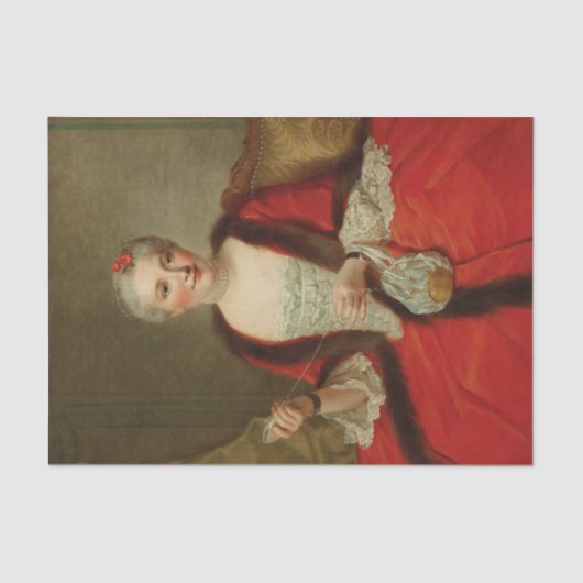 Portrait einer eleganten Dame von Pierre Allais Seidenpapier (Vorderseite)