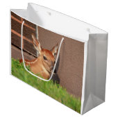 Portrait einer Faune (Weißschwanzhirsche) Große Geschenktüte (Vorderseite Schrägansicht)