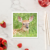 Portrait einer Faune (Weißschwanzhirsche) Serviette (Beispiel)