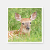 Portrait einer Faune (Weißschwanzhirsche) Serviette (Vorderseite)